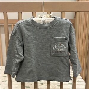 Like New Modern Moments Organic Cotton Drop Shoulder Tee w Oversized Pocket